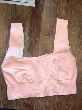 We The Free Orange  Ribbed Support Crop Top